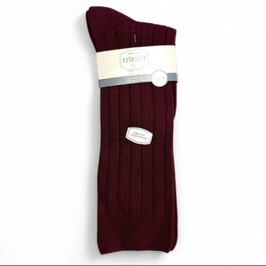 Trimfit Girls Knee Hi Socks Size S Shoe Size 9-2.5 (Ages 4-7) Burgundy 1 Pair